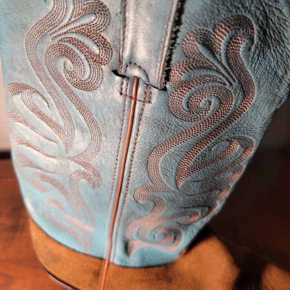 Durango Turqous vintage Cowboy boots 9.5 - Picture 9 of 11